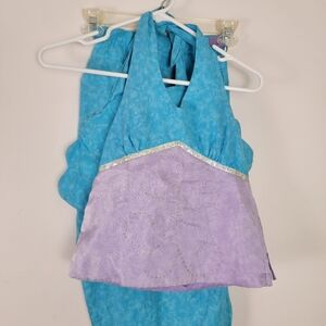 Hand Crafted Aqua & Purple Kids Mermaid Costume Beautifully Made XS- S